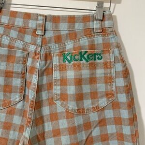Kickers Blue and Brown Checkered Pants